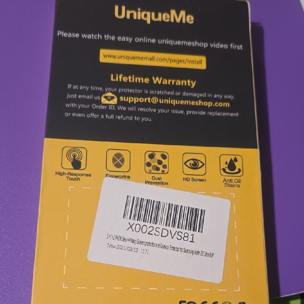 UniqueMe Screen Protector Case Friendly - Picture 3 of 3
